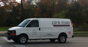 Pink rose valet services van in Oakville